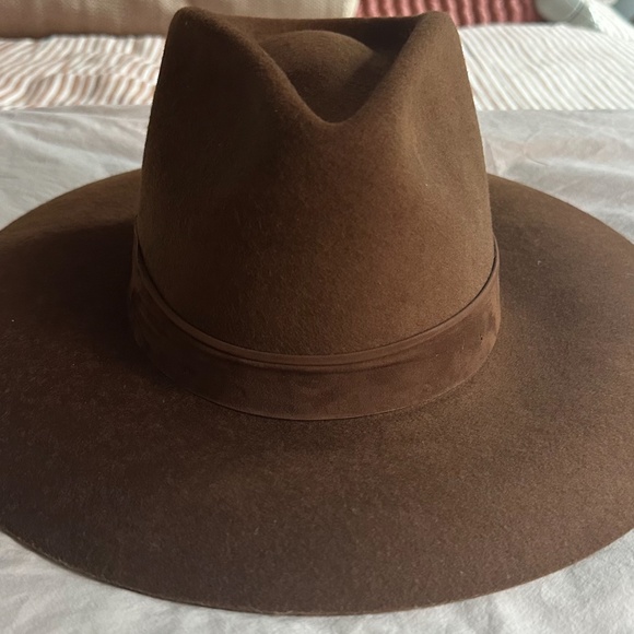 Janessa Leone Wool Brown Fedora Hat main image 4